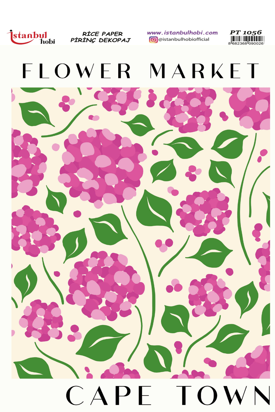Pirinç Dekopaj Flowers Market Desen Serisi PT-1056