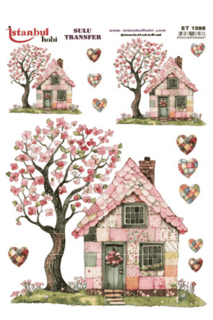 Sulu Transfer Patchwork Desen Seri ST1398