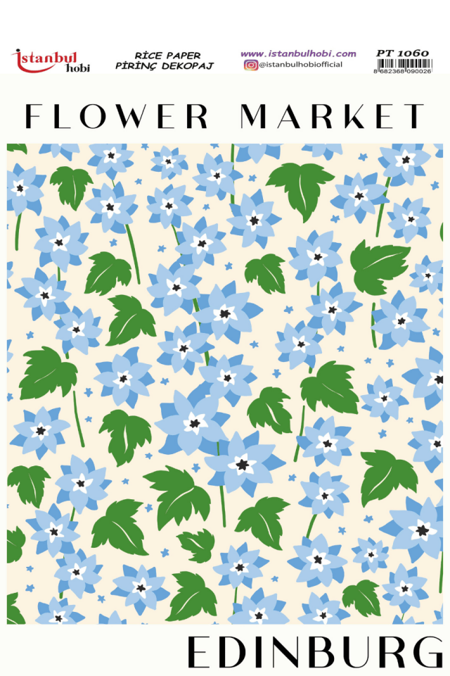 Pirinç Dekopaj Flowers Market Desen Serisi PT-1060
