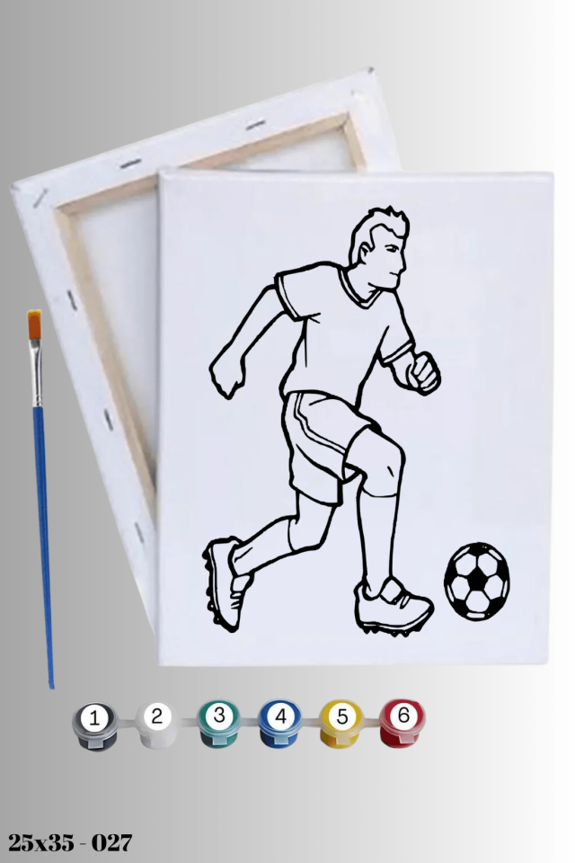 Futbolcu Çocuklar İçin Boyama Seti