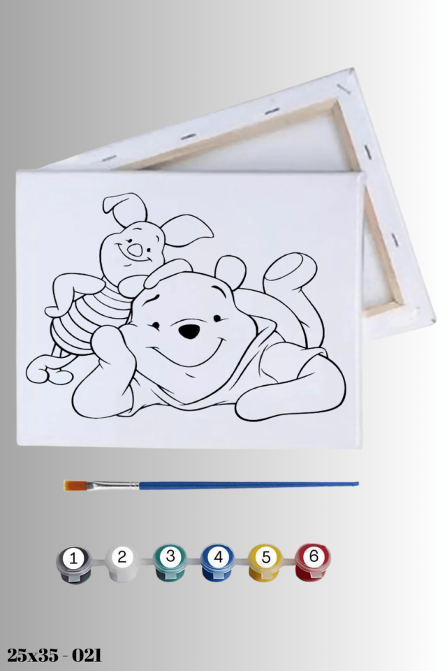 Winnie ve Pooh Çocuklar İçin Boyama Seti