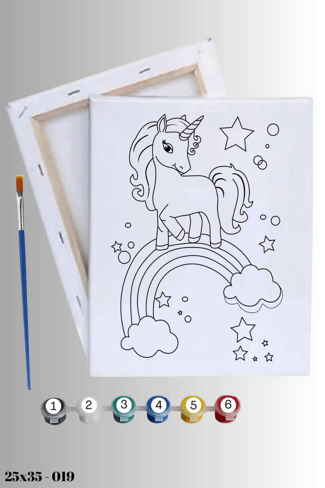 Gökkuşağı Unicorn Çocuklar İçin Boyama Seti