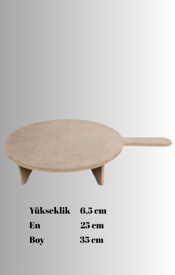 18mm Yuvarlak Kulplu Ayaklı MDF Sunumluk SN 23