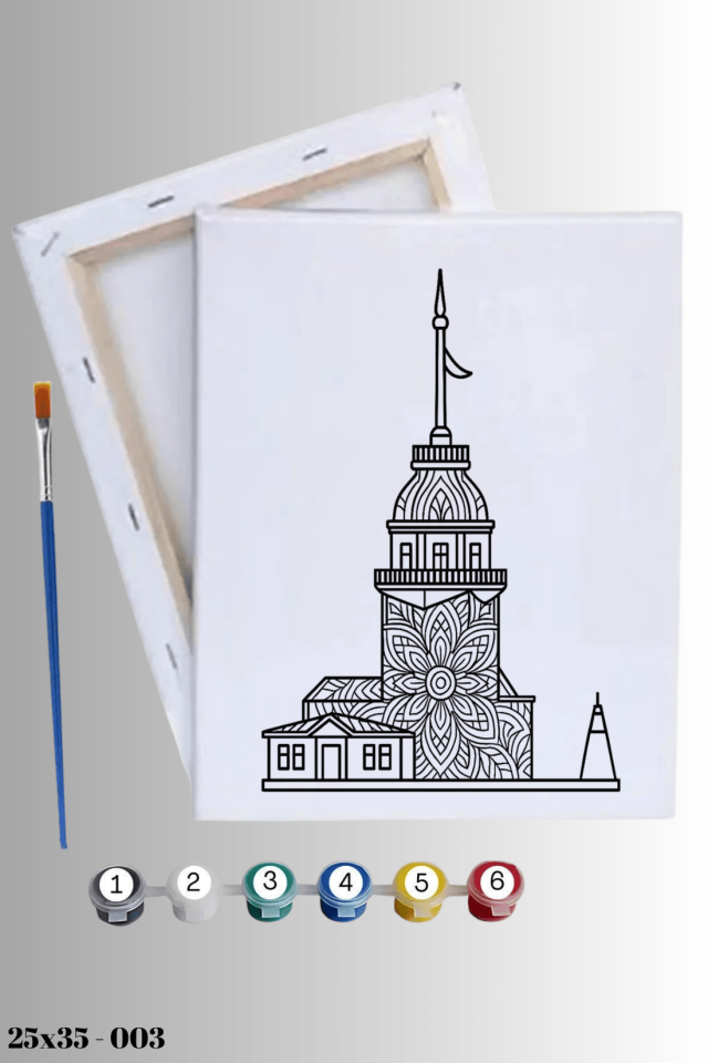 Mandala Kız Kulesi Çocuklar İçin Boyama Seti