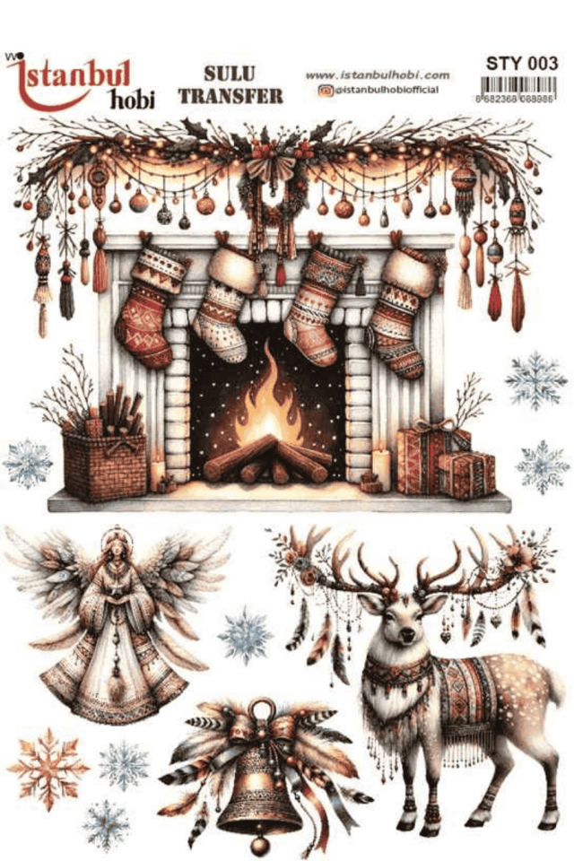 Sulu Transfer Yılbaşı Desen Seri STY003