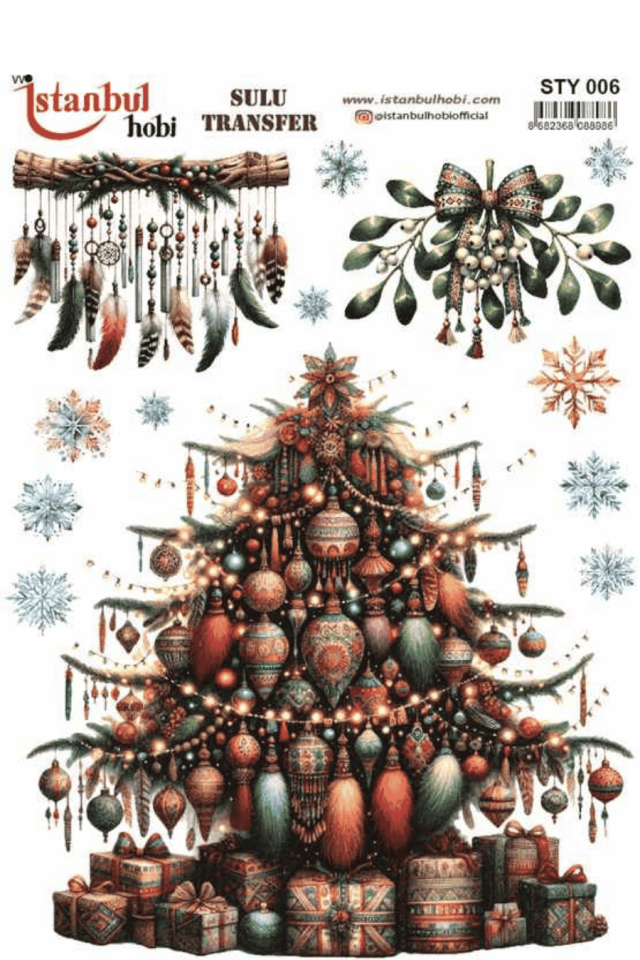 Sulu Transfer Yılbaşı Desen Seri STY006