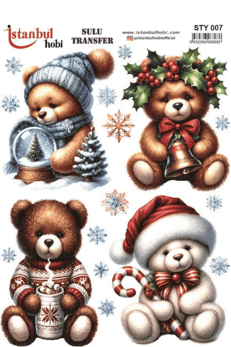Sulu Transfer Yılbaşı Desen Seri STY007