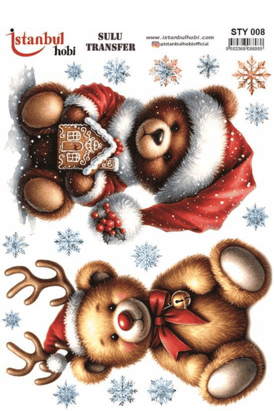 Sulu Transfer Yılbaşı Desen Seri STY008