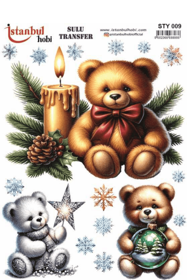 Sulu Transfer Yılbaşı Desen Seri STY009