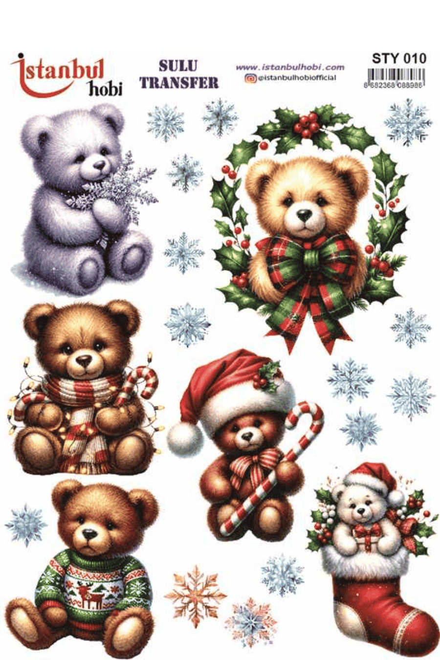 Sulu Transfer Yılbaşı Desen Seri STY010