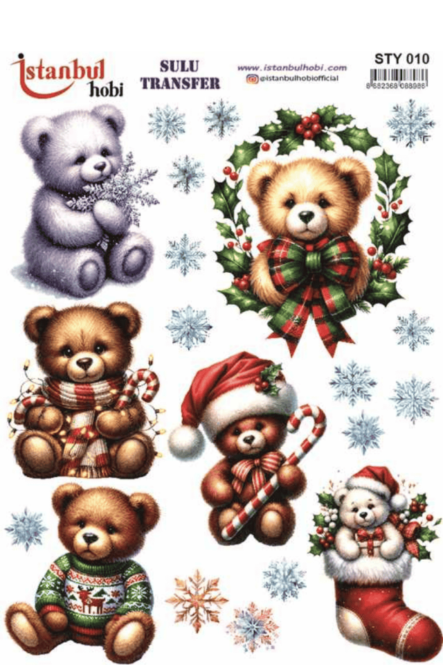 Sulu Transfer Yılbaşı Desen Seri STY010
