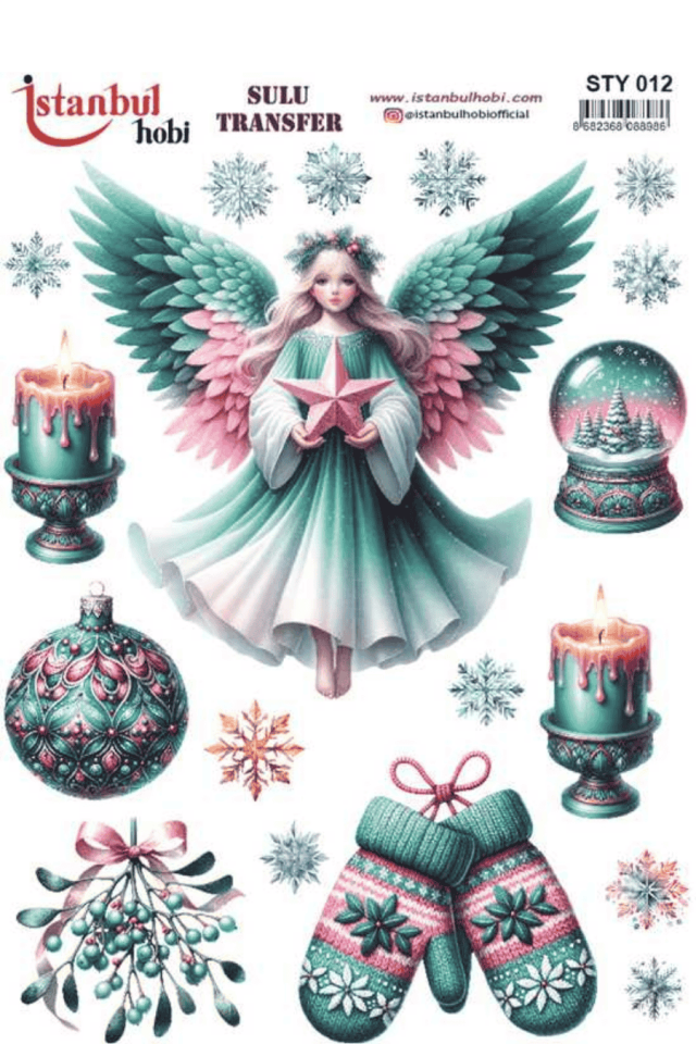 Sulu Transfer Yılbaşı Desen Seri STY012