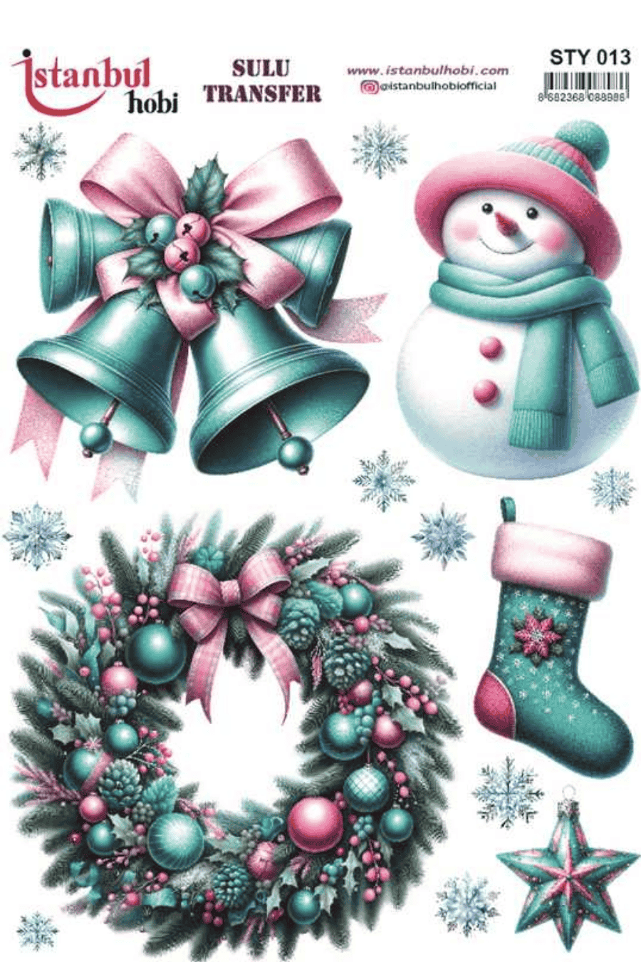 Sulu Transfer Yılbaşı Desen Seri STY013