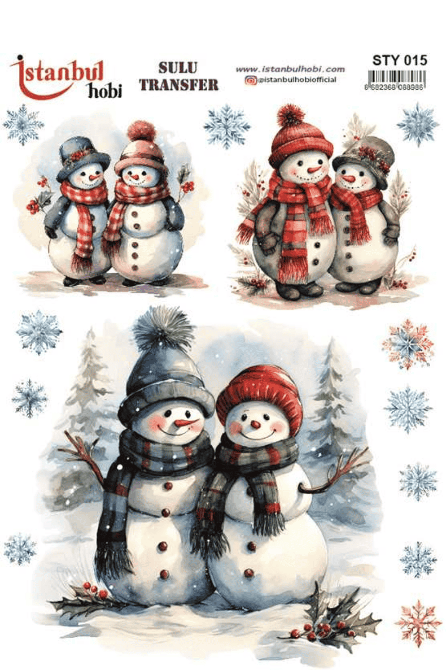 Sulu Transfer Yılbaşı Desen Seri STY015