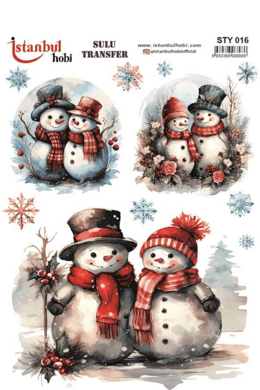 Sulu Transfer Yılbaşı Desen Seri STY016