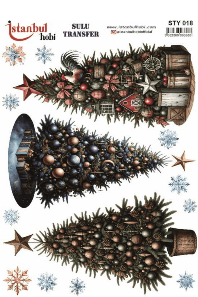 Sulu Transfer Yılbaşı Desen Seri STY018