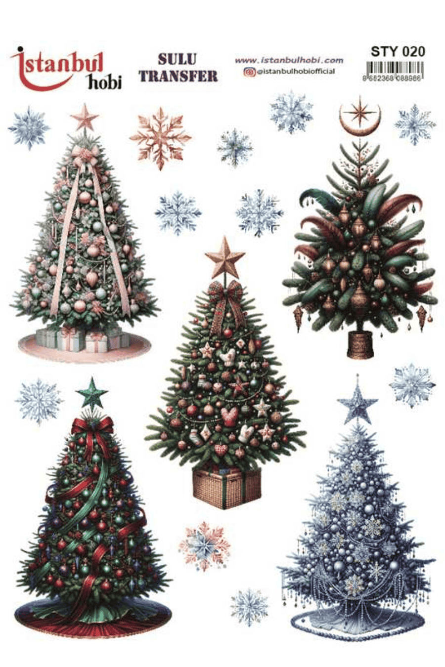 Sulu Transfer Yılbaşı Desen Seri STY020