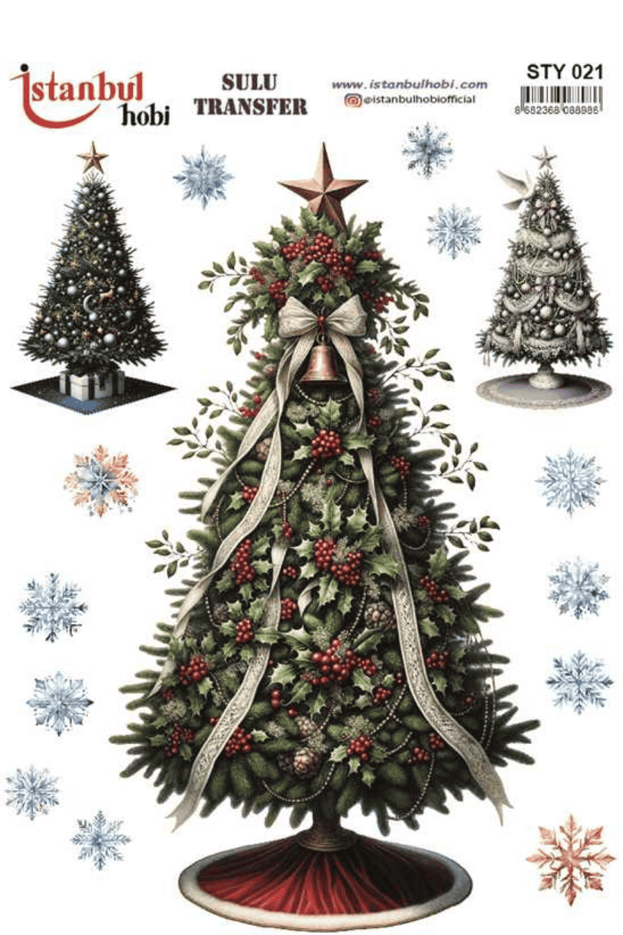 Sulu Transfer Yılbaşı Desen Seri STY021