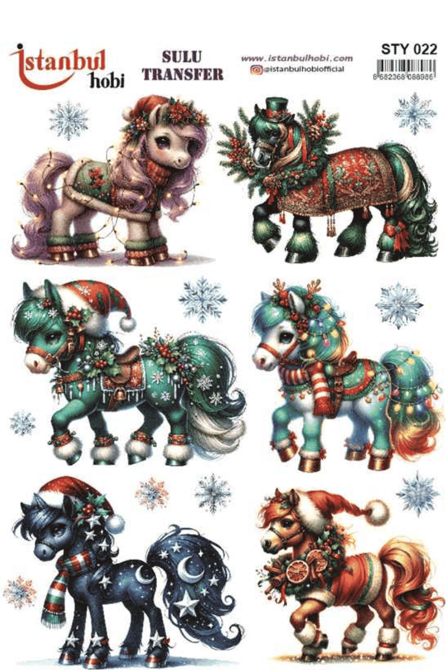 Sulu Transfer Yılbaşı Desen Seri STY022