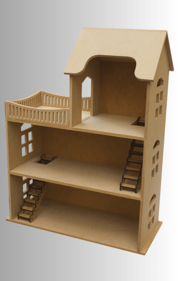 Teraslı 3 Katlı Oyun Evi MNH-04