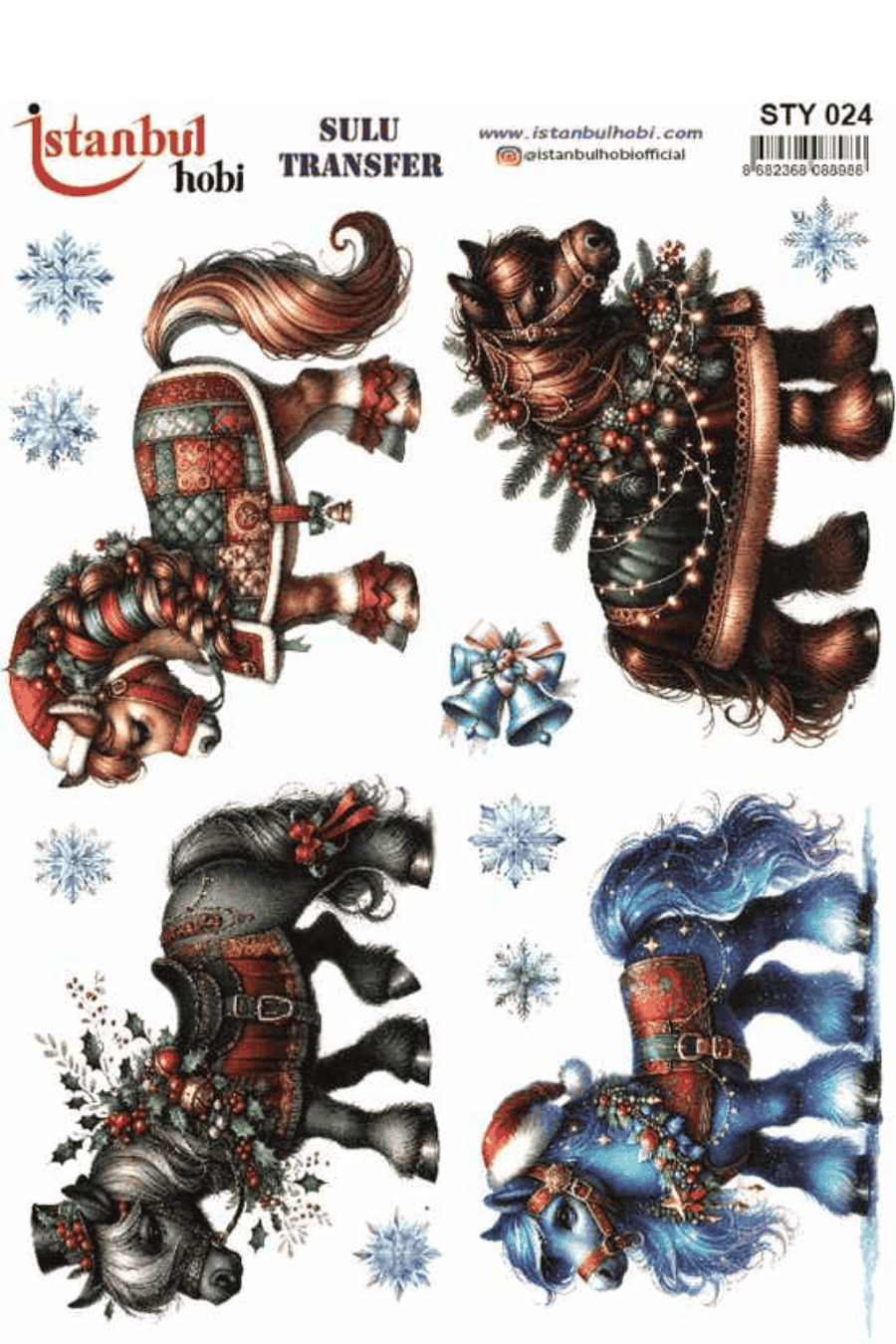 Sulu Transfer Yılbaşı Desen Seri STY024