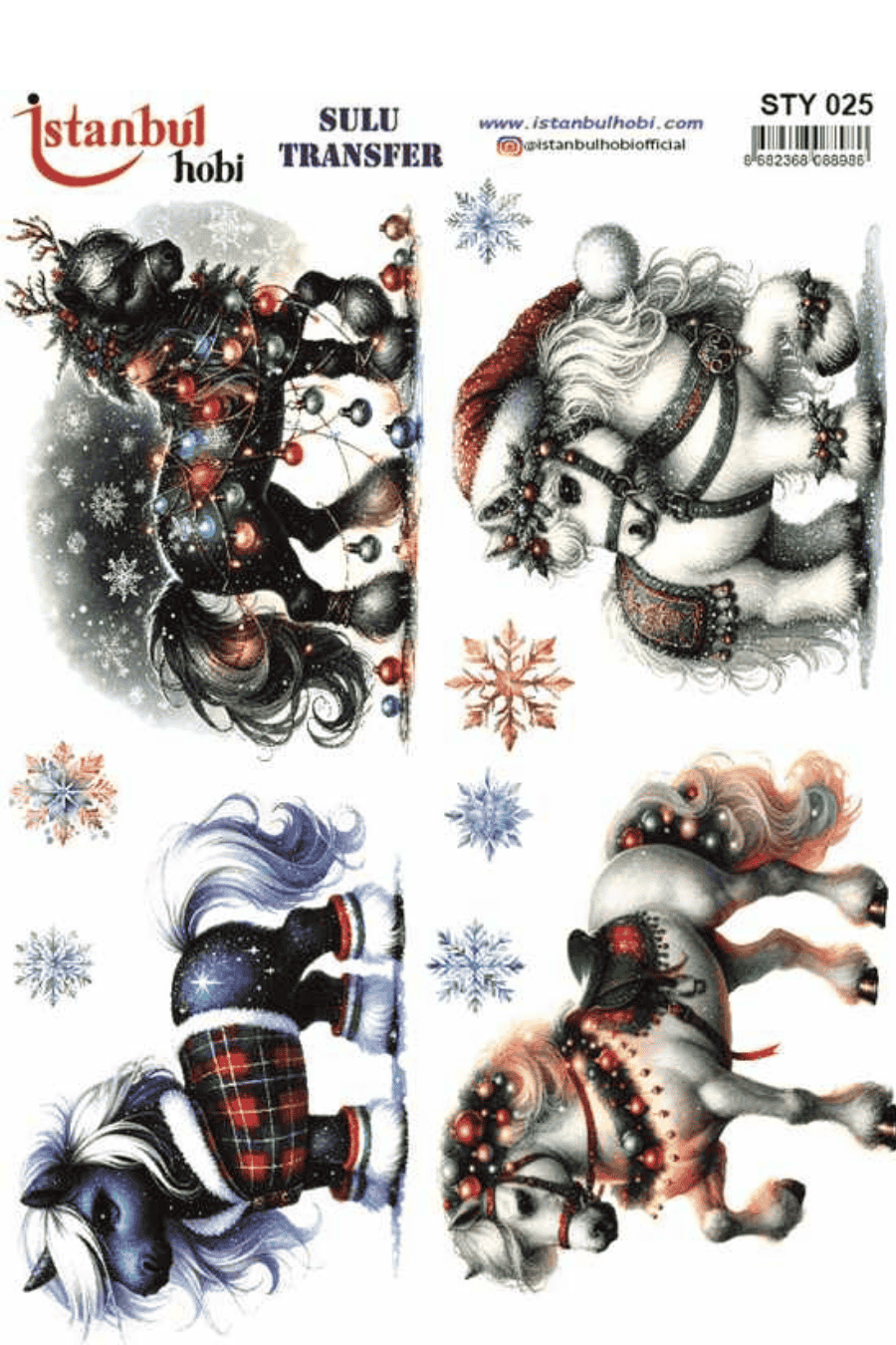 Sulu Transfer Yılbaşı Desen Seri STY025