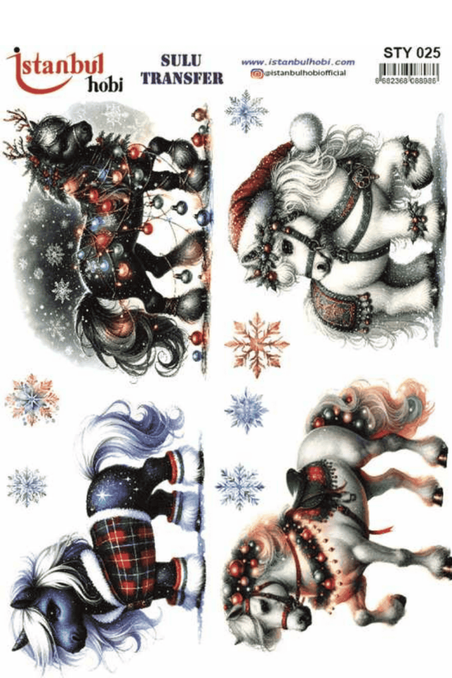 Sulu Transfer Yılbaşı Desen Seri STY025