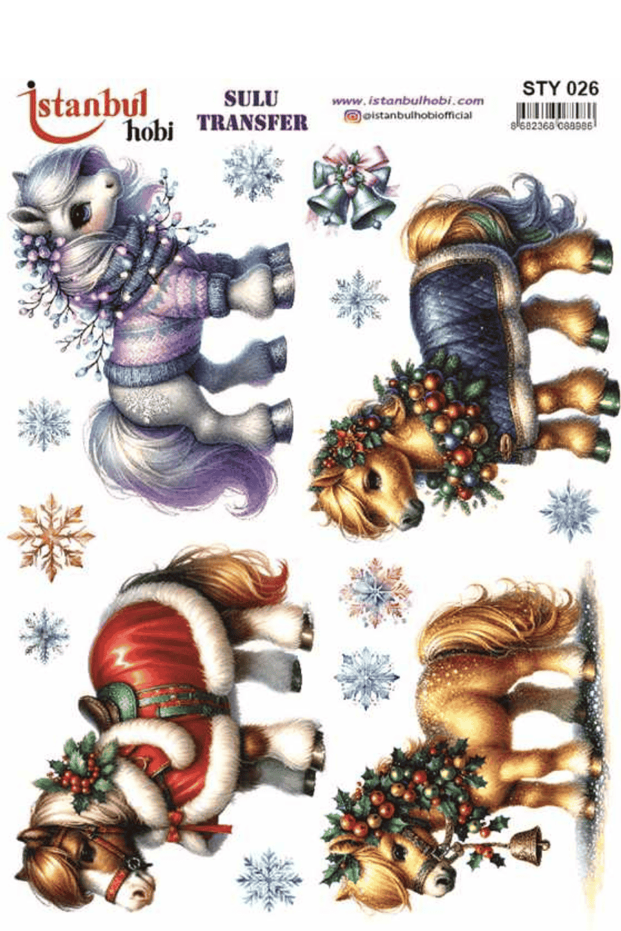 Sulu Transfer Yılbaşı Desen Seri STY026