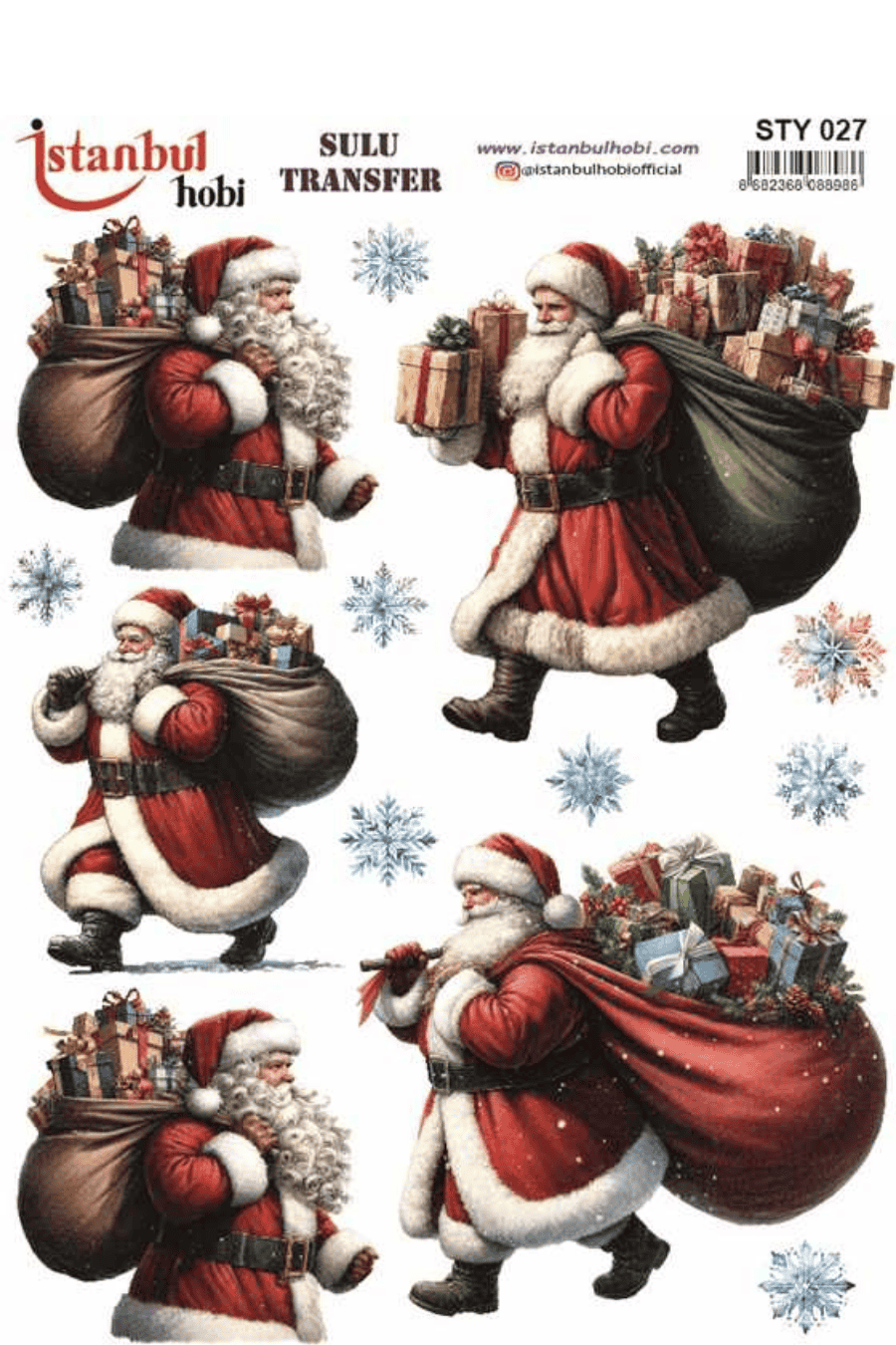 Sulu Transfer Yılbaşı Desen Seri STY027