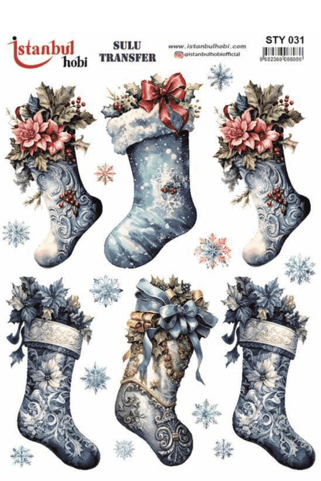 Sulu Transfer Yılbaşı Desen Seri STY031