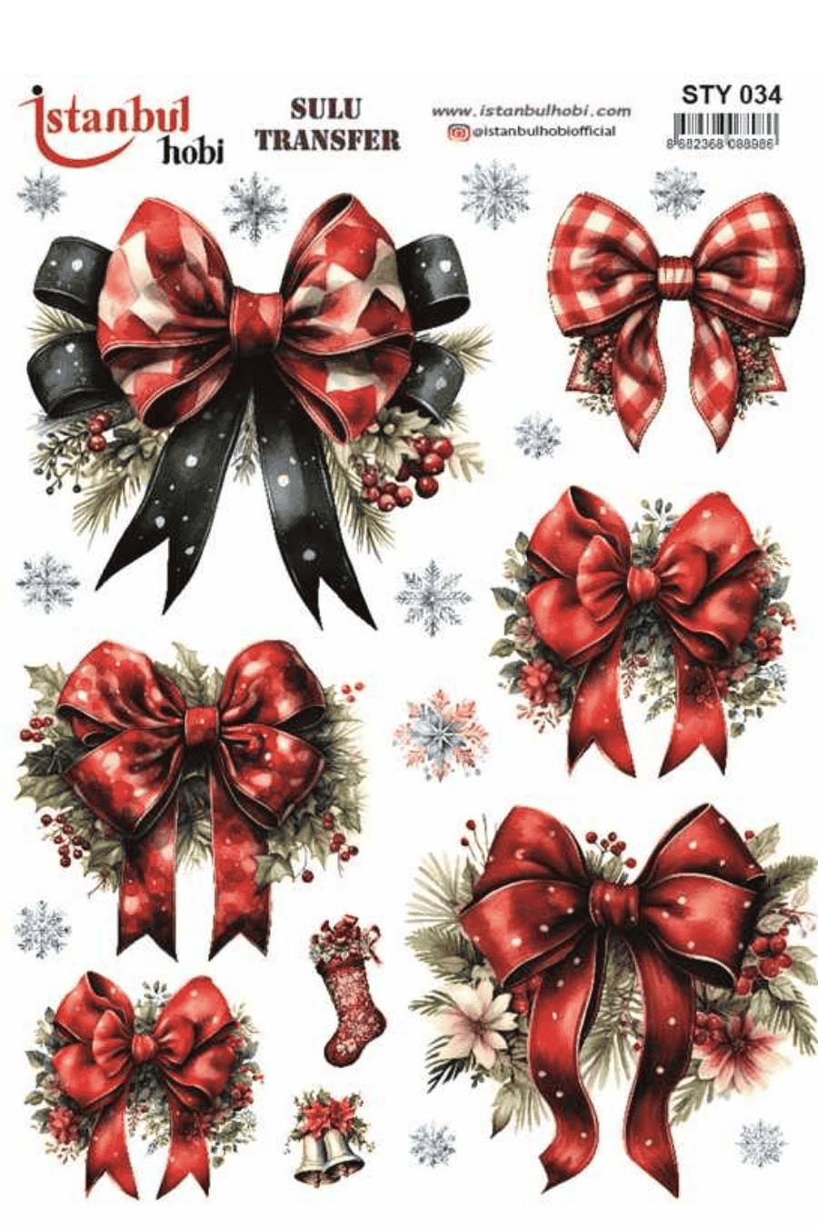 Sulu Transfer Yılbaşı Desen Seri STY034