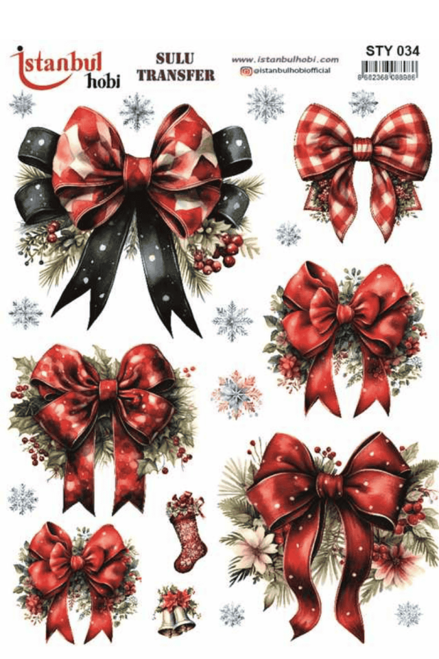 Sulu Transfer Yılbaşı Desen Seri STY034