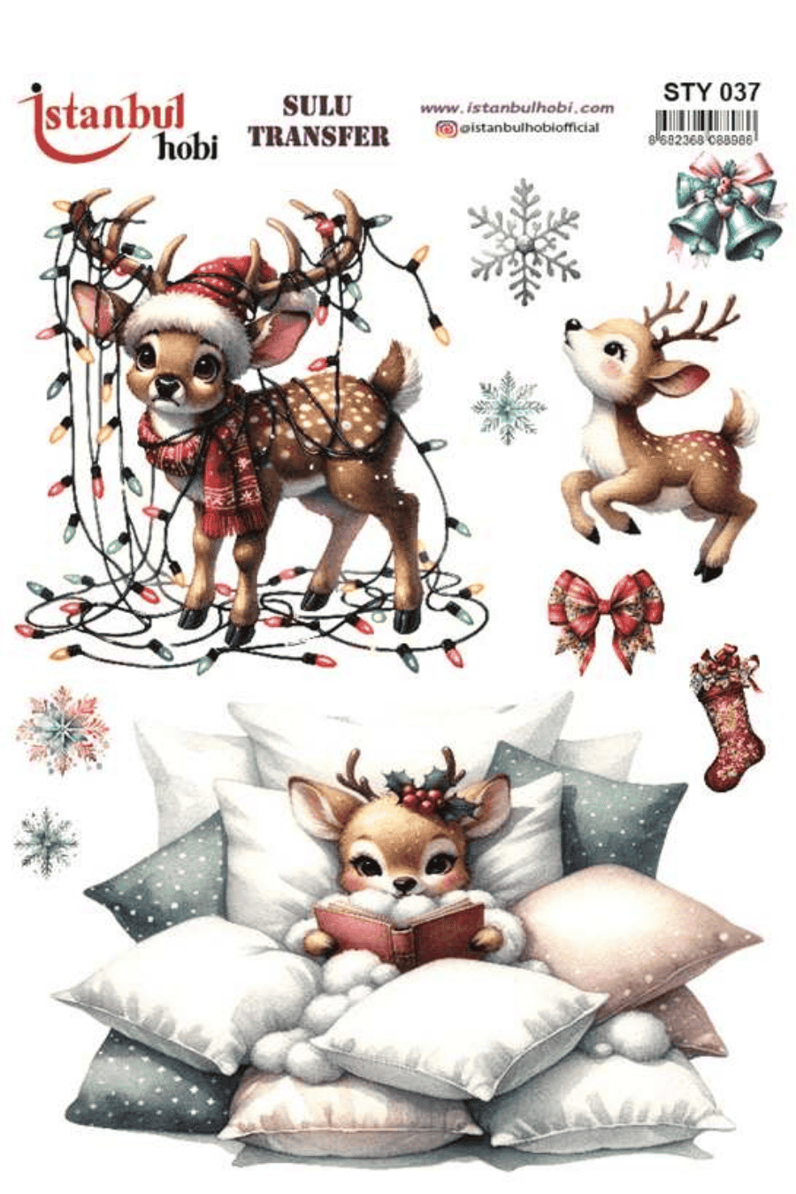 Sulu Transfer Yılbaşı Desen Seri STY037