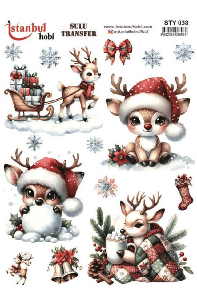Sulu Transfer Yılbaşı Desen Seri STY038