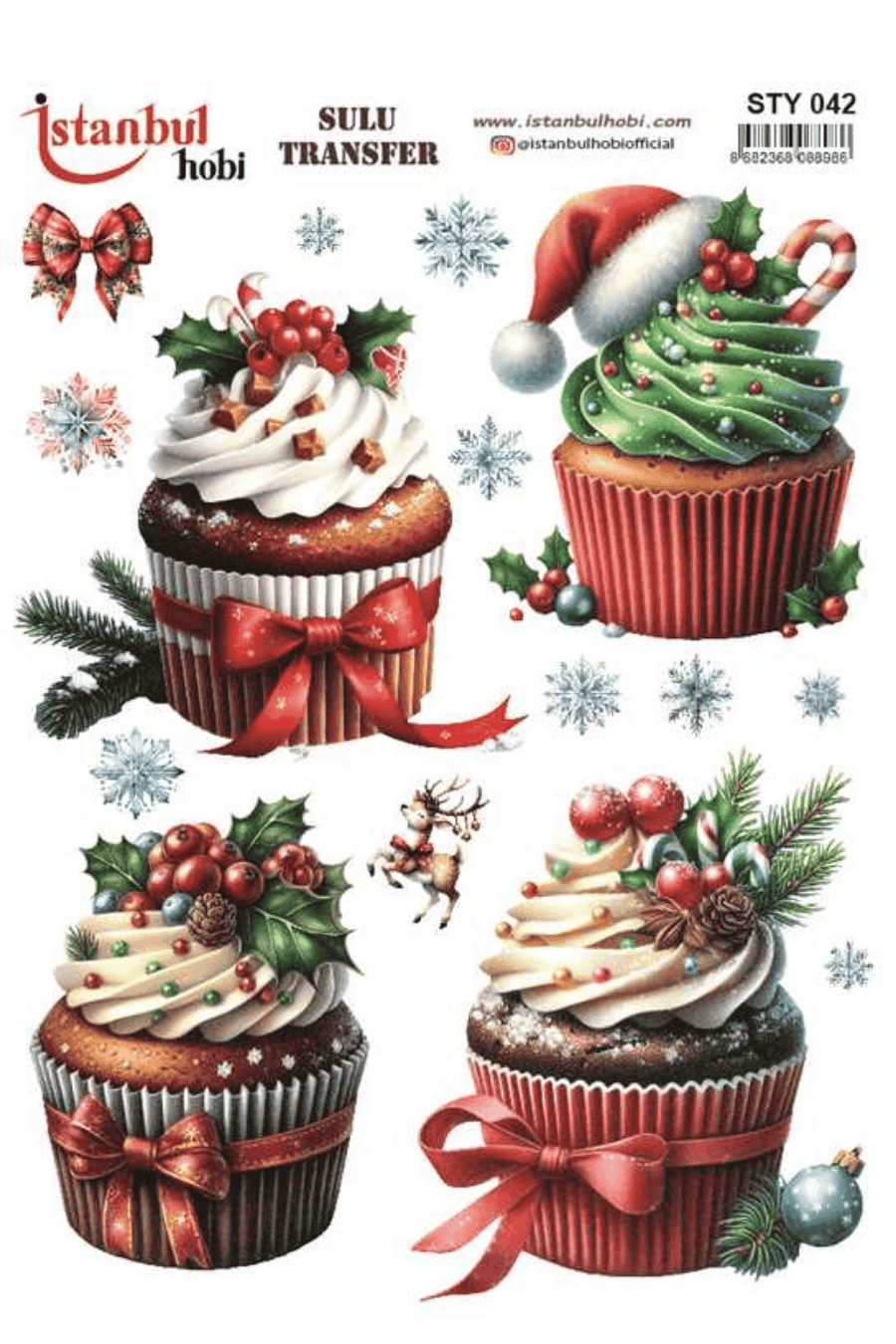 Sulu Transfer Yılbaşı Desen Seri STY042