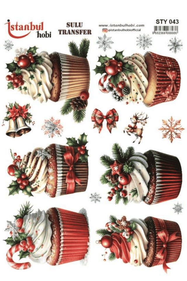 Sulu Transfer Yılbaşı Desen Seri STY043