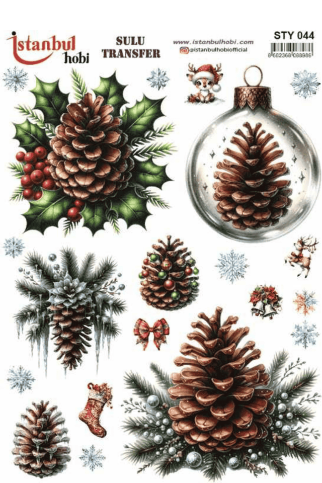 Sulu Transfer Yılbaşı Desen Seri STY044