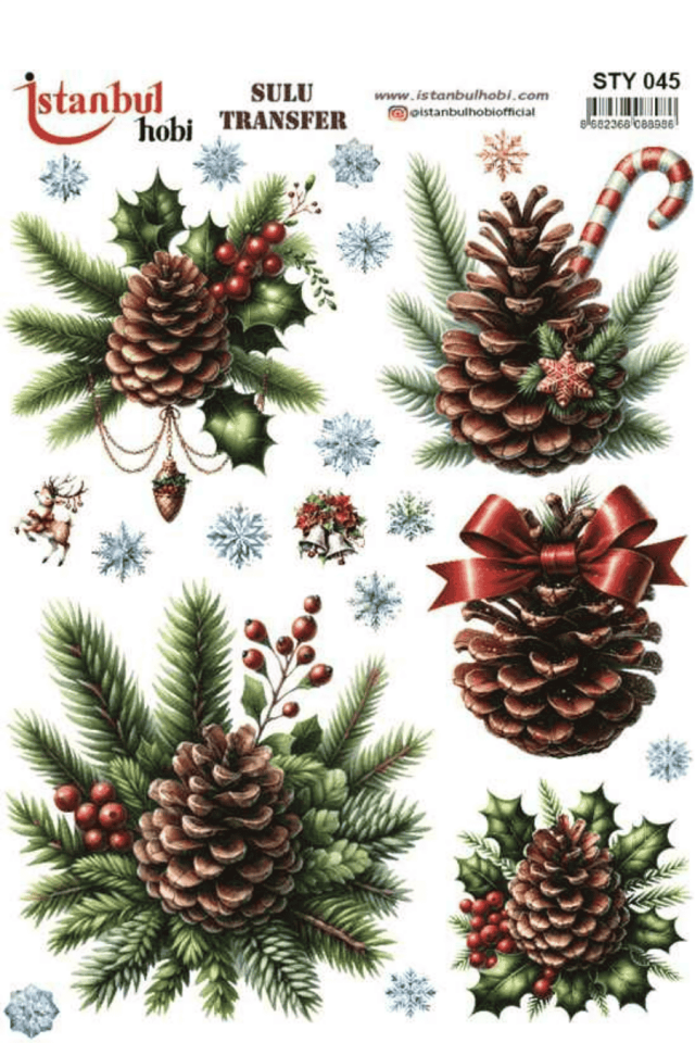 Sulu Transfer Yılbaşı Desen Seri STY045
