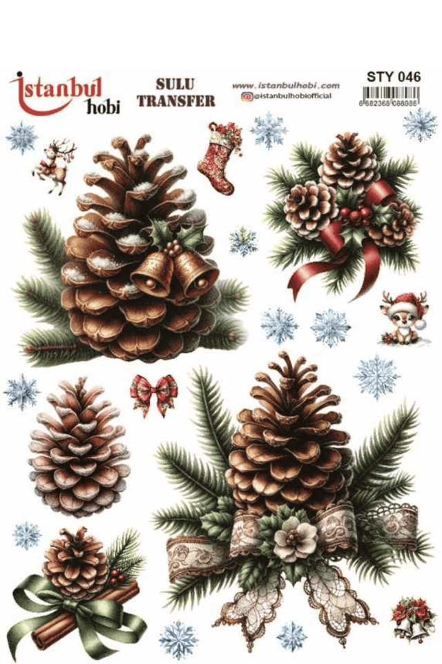 Sulu Transfer Yılbaşı Desen Seri STY046