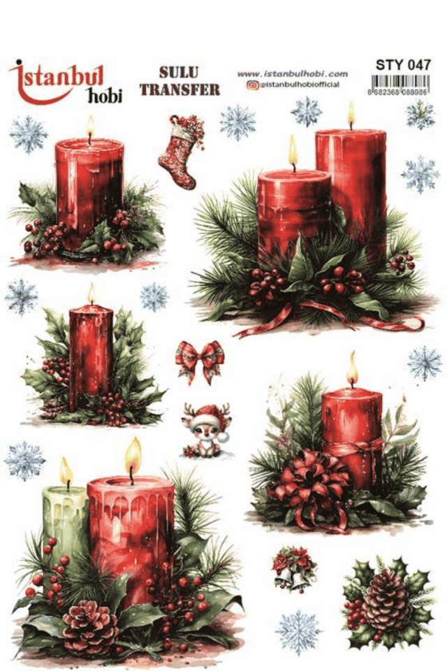 Sulu Transfer Yılbaşı Desen Seri STY047