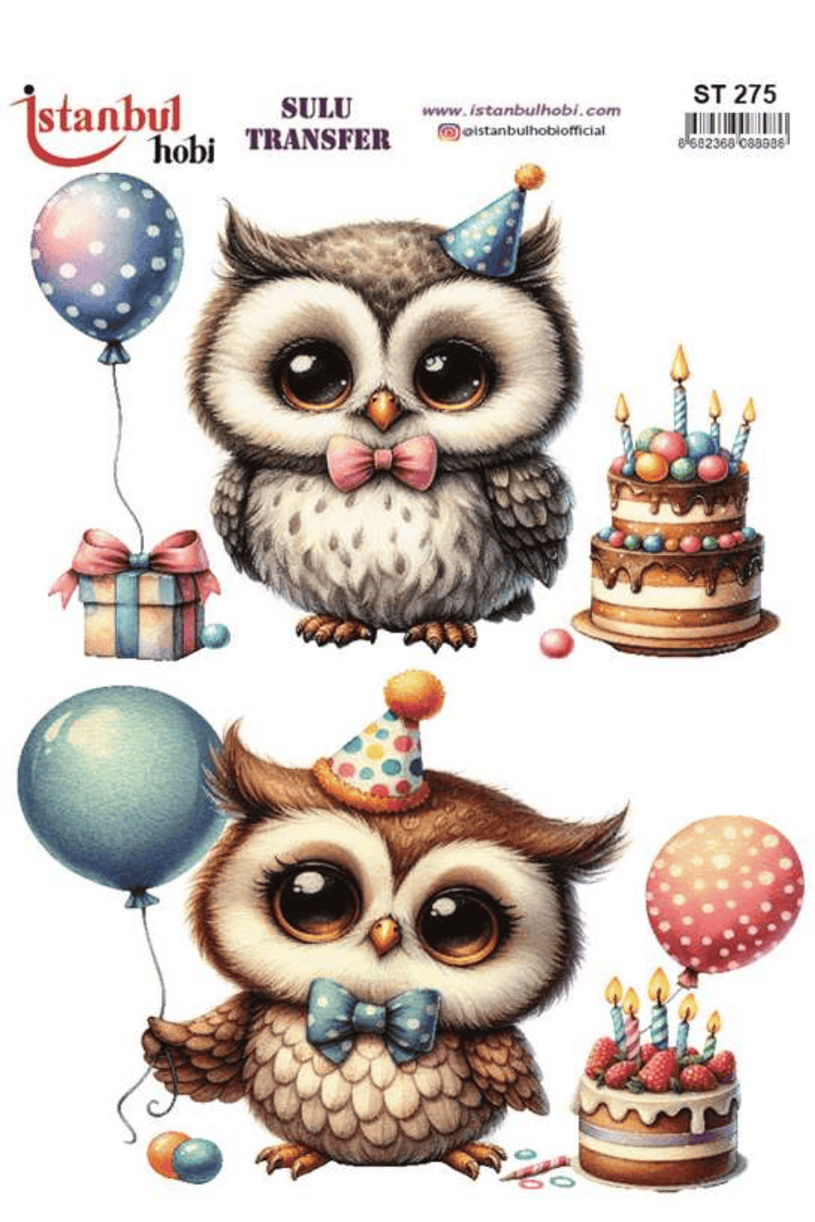 Sulu Transfer Hayvanlar Desenli Seri ST275