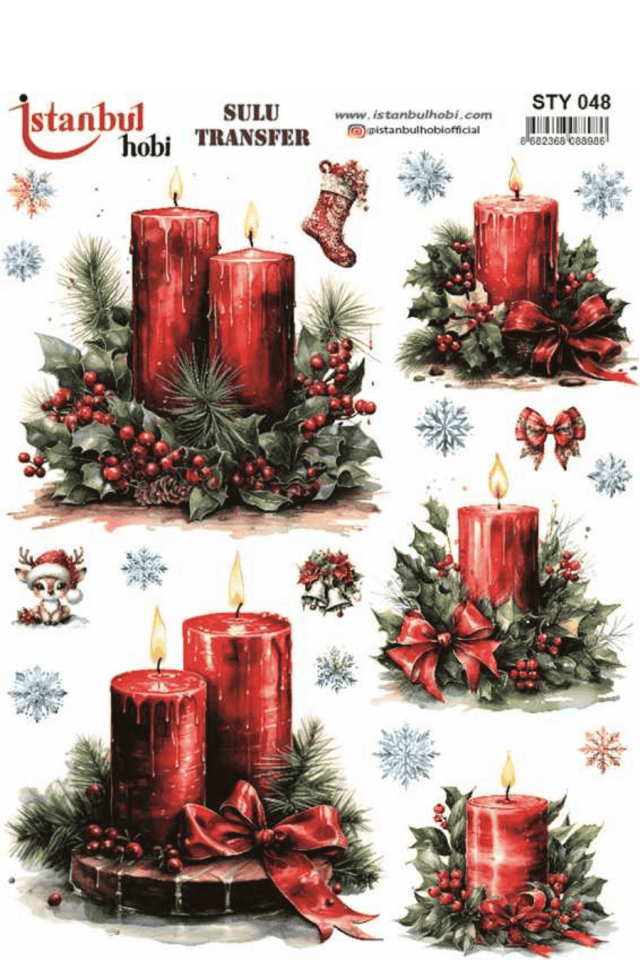Sulu Transfer Yılbaşı Desen Seri STY048
