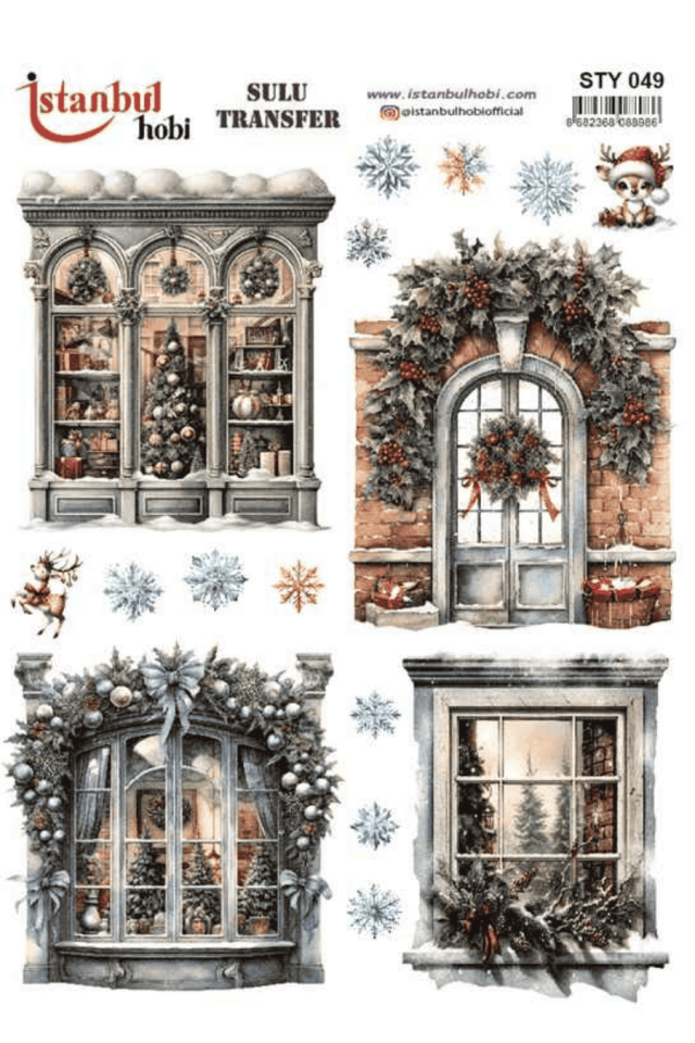 Sulu Transfer Yılbaşı Desen Seri STY049
