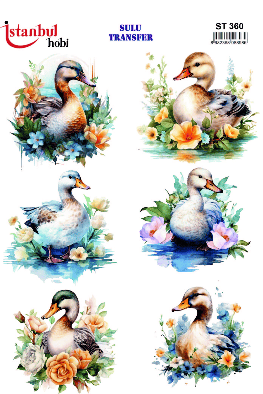 Sulu Transfer Hayvanlar Desenli Seri ST360