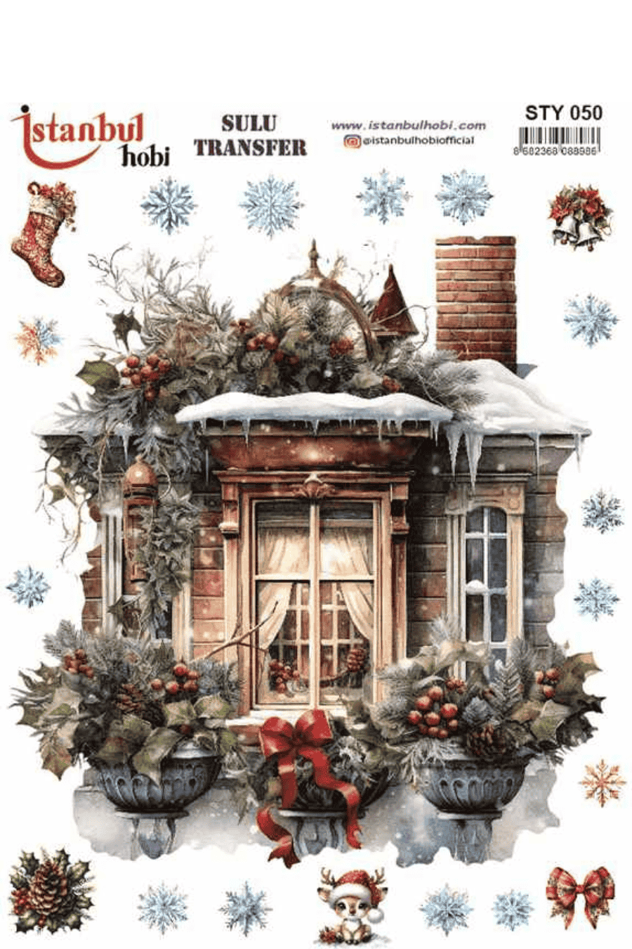 Sulu Transfer Yılbaşı Desen Seri STY050