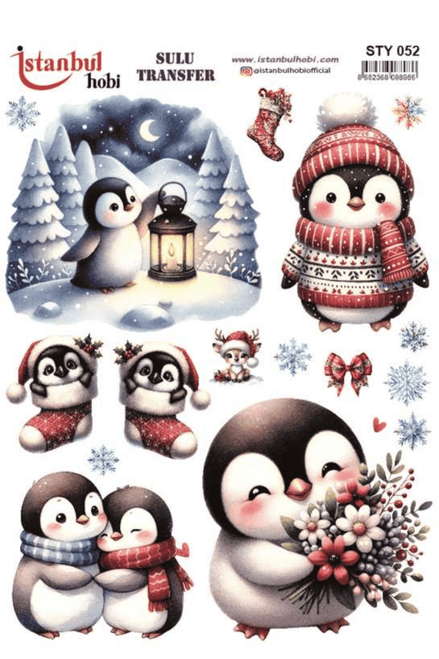 Sulu Transfer Yılbaşı Desen Seri STY052