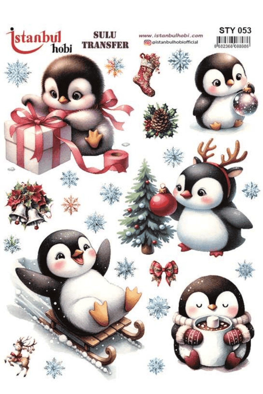 Sulu Transfer Yılbaşı Desen Seri STY053