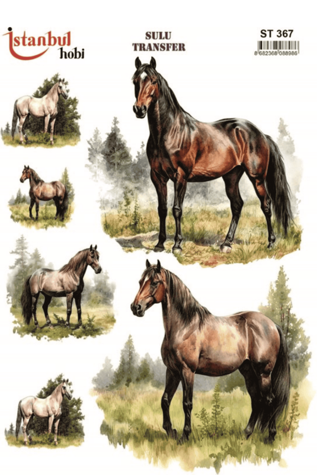 Sulu Transfer Hayvanlar Desenli Seri ST367