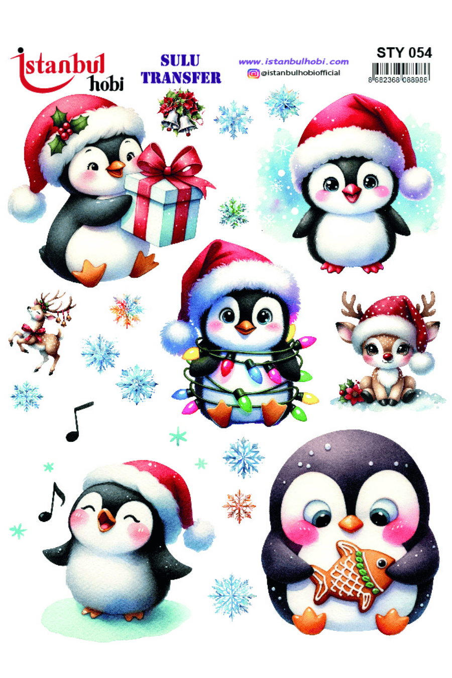 Sulu Transfer Yılbaşı Desen Seri STY054