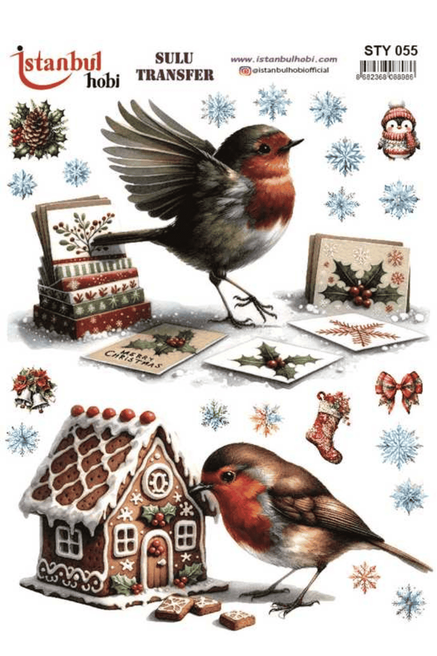 Sulu Transfer Yılbaşı Desen Seri STY055